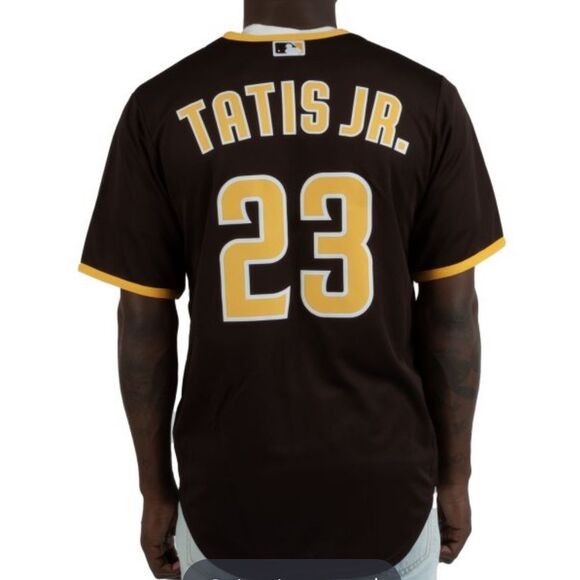 NIKE SAN DIEGO TATIS‎ TEAM JERSEY 
Tatis Jr Number 23 Brown Large NWT - Picture 2 of 6